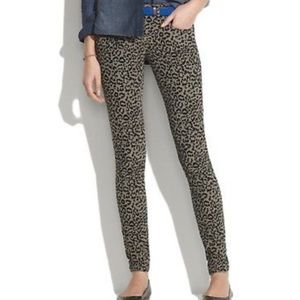Madewell Leopard Print Skinny Corduroy